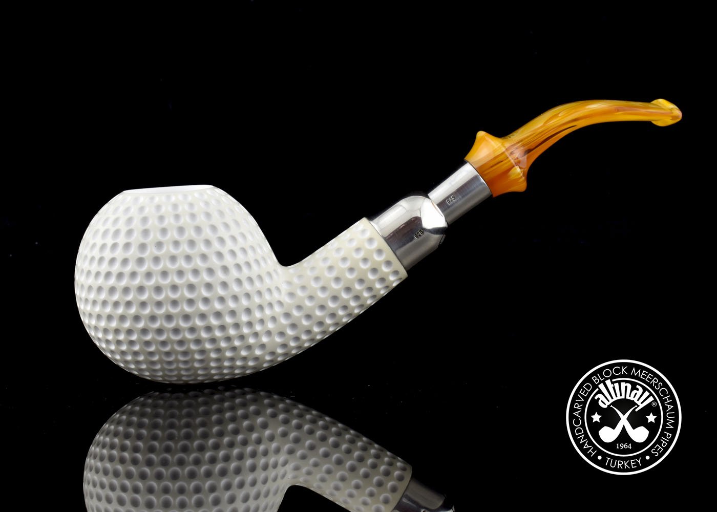 altinay-spigot-golf-silber-spigot-meerschaumpfeife-glatt image 3