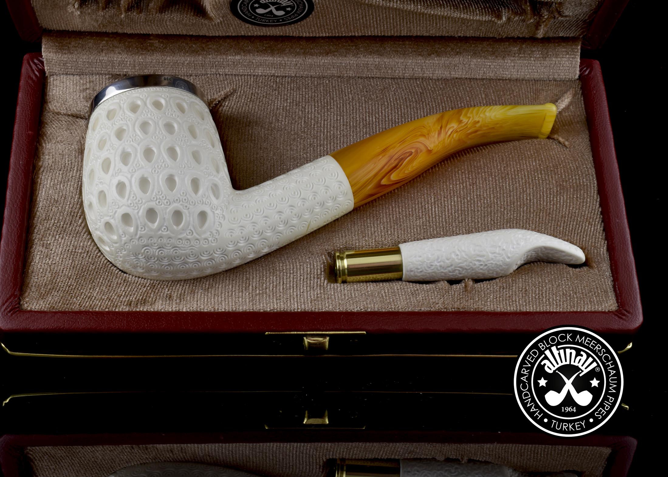 altinay-classic-bent-billiard-meerschaumpfeife-set-etui image 4