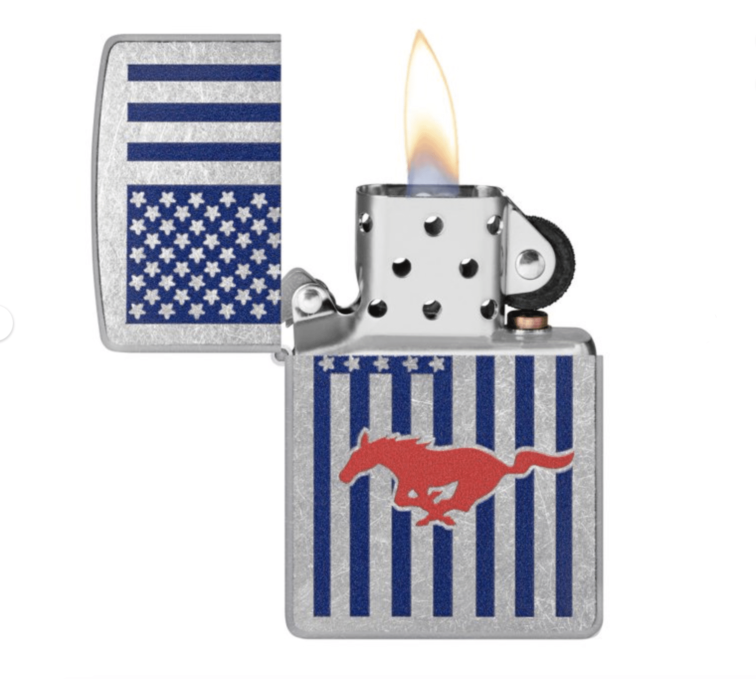 zippo-ford-mustang-benzinfeuerzeug-street-chrome-flagge image 2