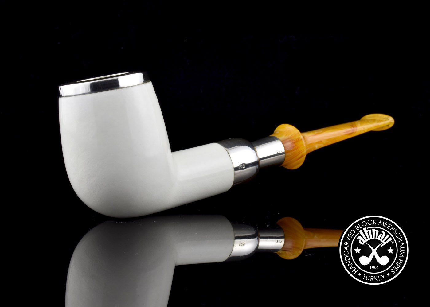 altinay-spigot-army-billiard-meerschaumpfeife-silberkappe-2 image 3