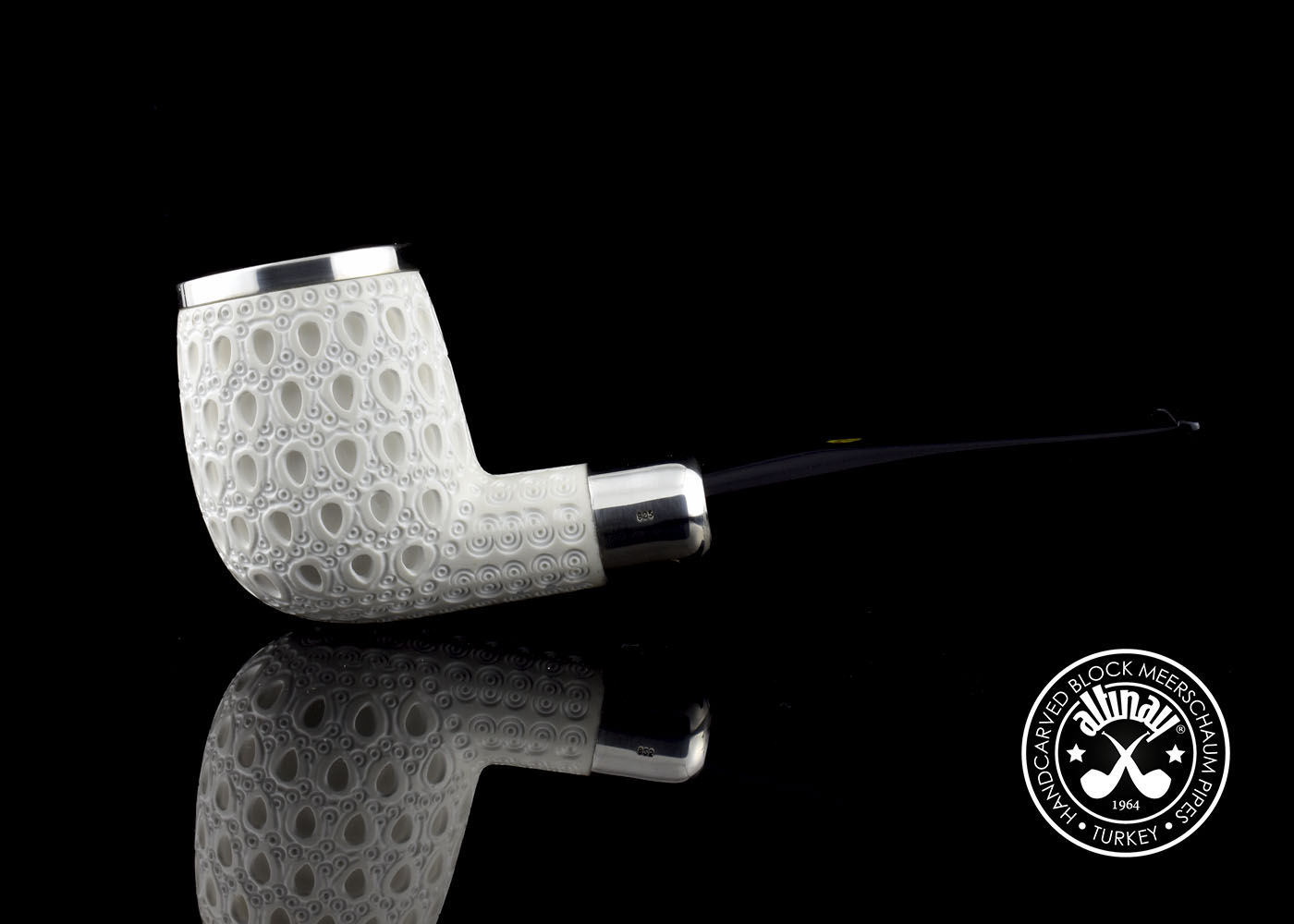 altinay-spigot-army-billiard-meerschaumpfeife-silber-5 image 3