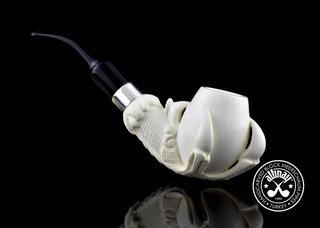altinay-eagle-s-claw-kralle-meerschaumpfeife-silberband image 1