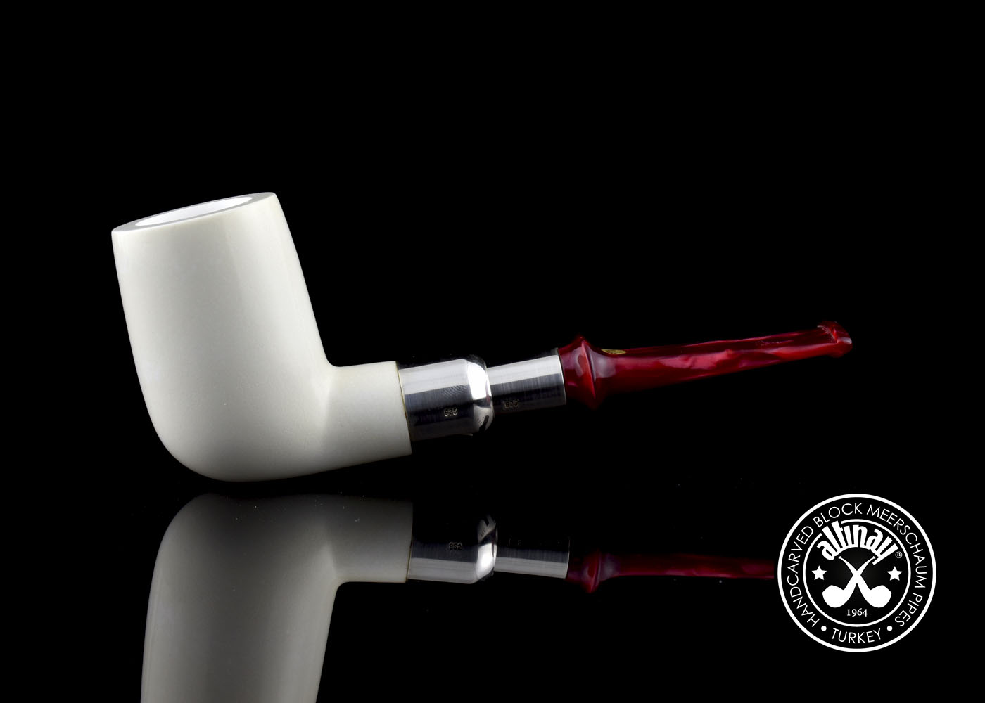altinay-spigot-army-billiard-meerschaumpfeife-silber-spigot-4 image 2