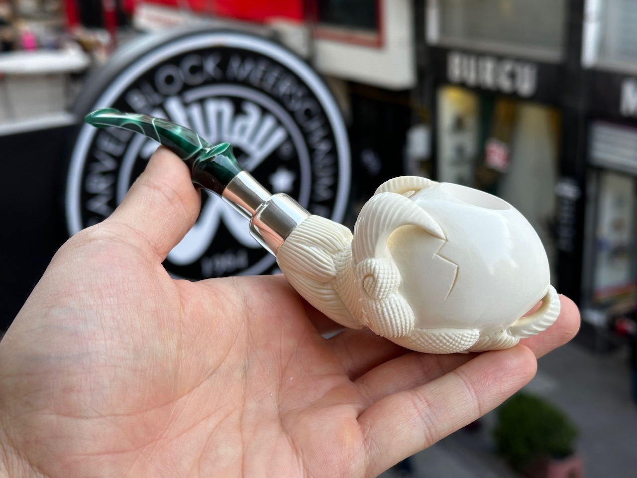 altinay-eagle-s-claw-silver-spigot-meerschaumpfeife-silber image 4