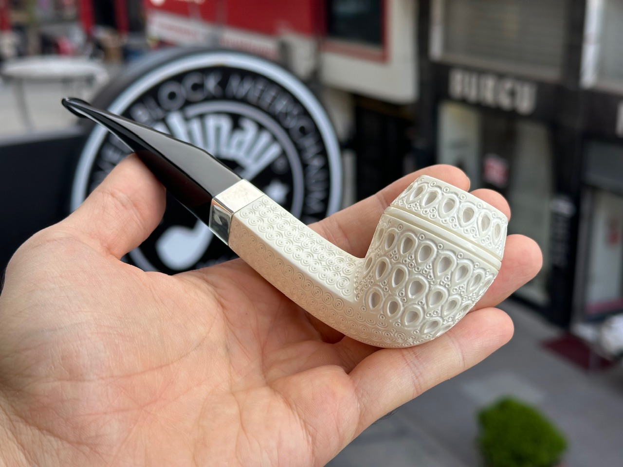 altinay-classic-bulldog-meerschaumpfeife-silberring-glatt image 4