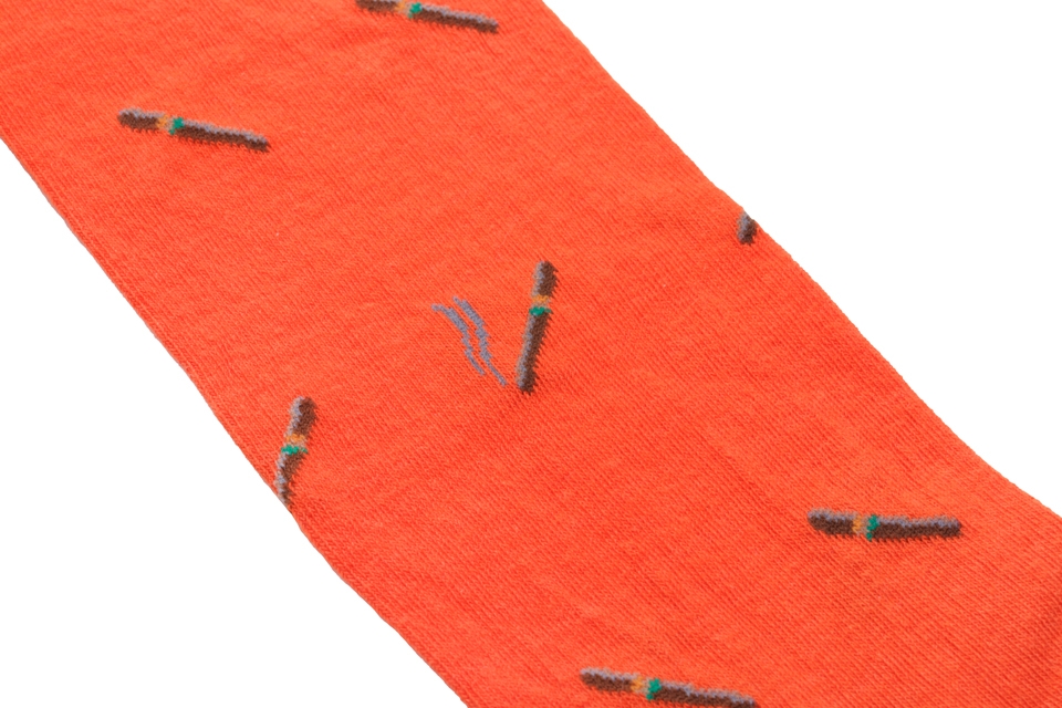 casdagli-smoking-socks-kniestr-mpfe-orange-over-the-calf image 2