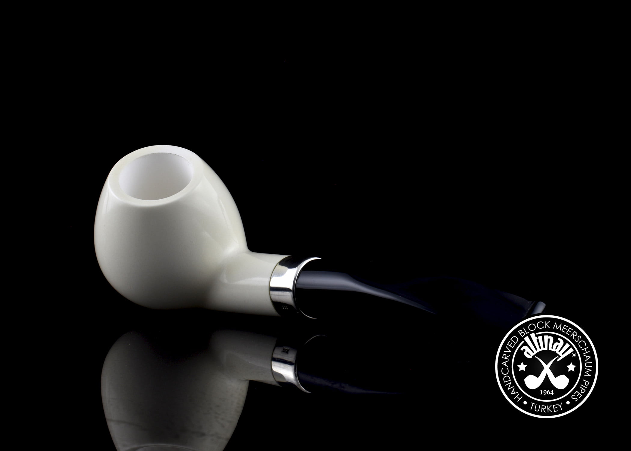 altinay-classic-meerschaum-apple-tabakpfeife-glatt-natur image 3