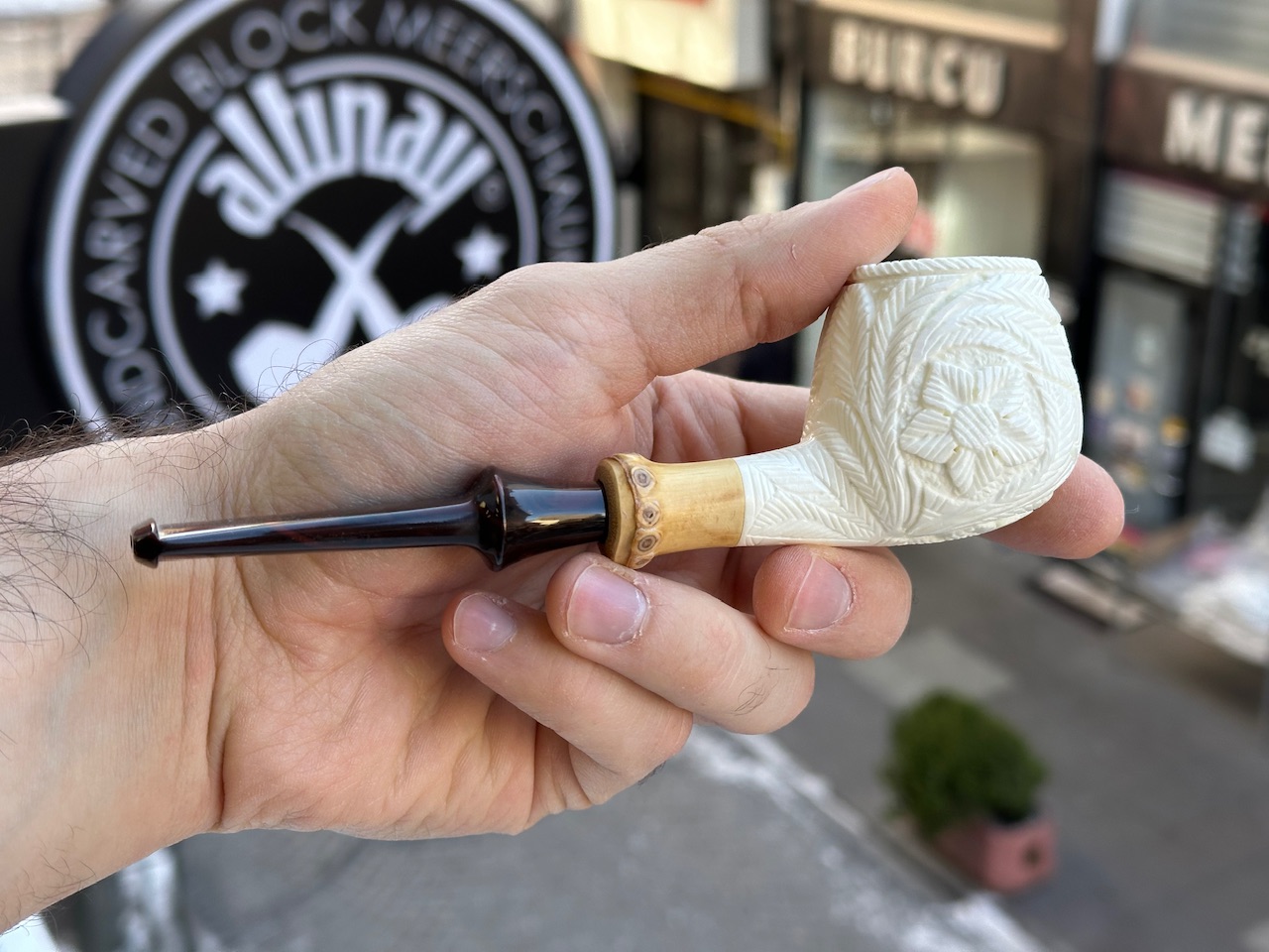 altinay-bamboo-apple-meerschaumpfeife-handcut-mundst-ck image 3