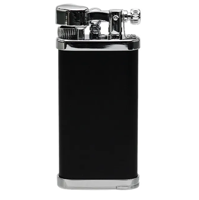 im-corona-old-boy-pfeifenfeuerzeug-black-chrome-mit-stopfer image 1