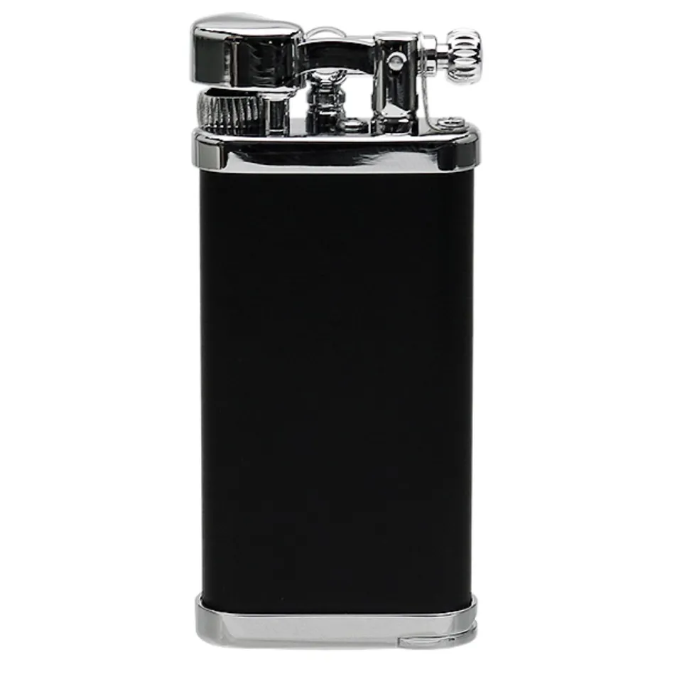 im-corona-old-boy-pfeifenfeuerzeug-black-chrome-mit-stopfer image 1