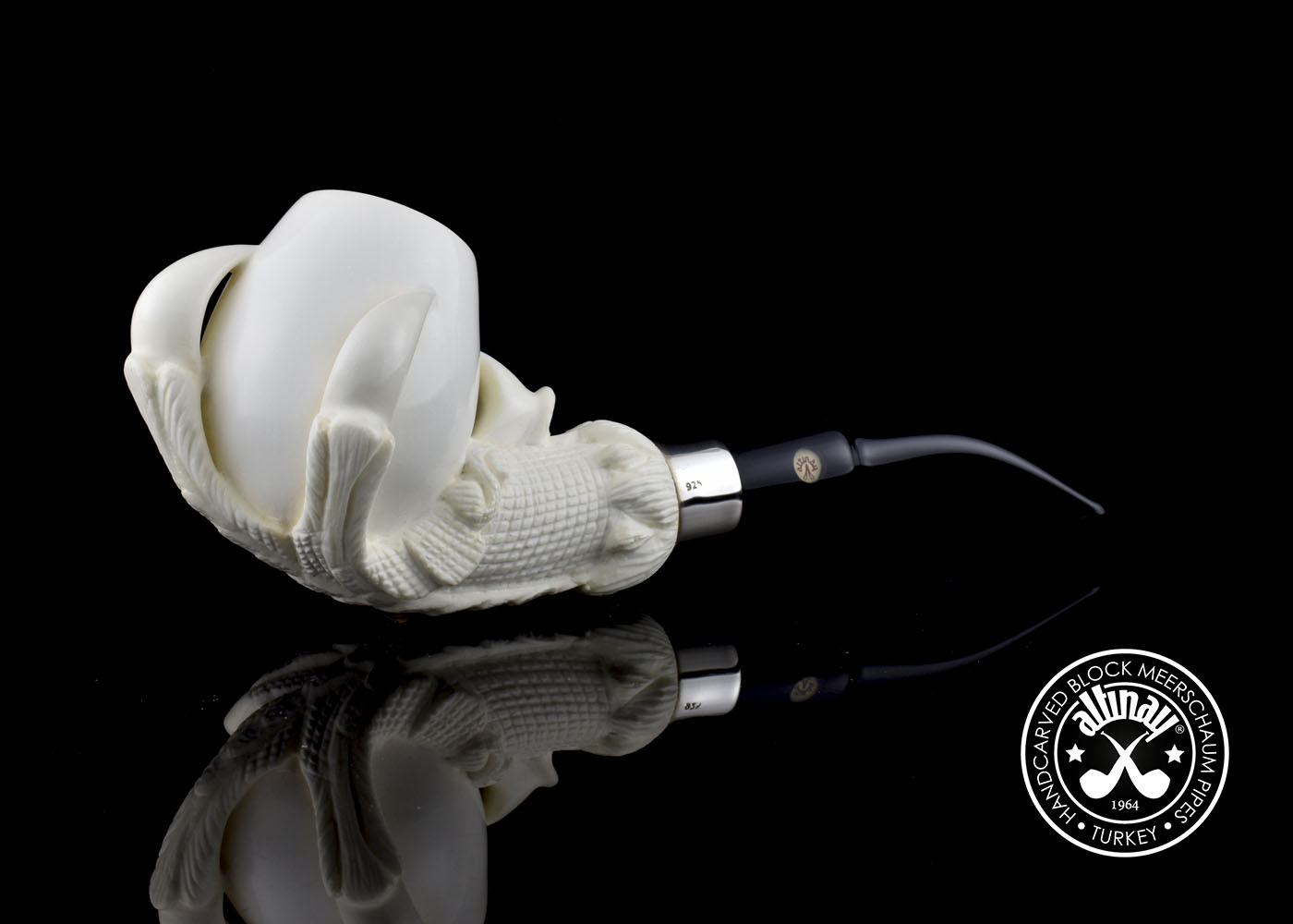 altinay-eagle-s-claw-kralle-meerschaumpfeife-silberband image 6