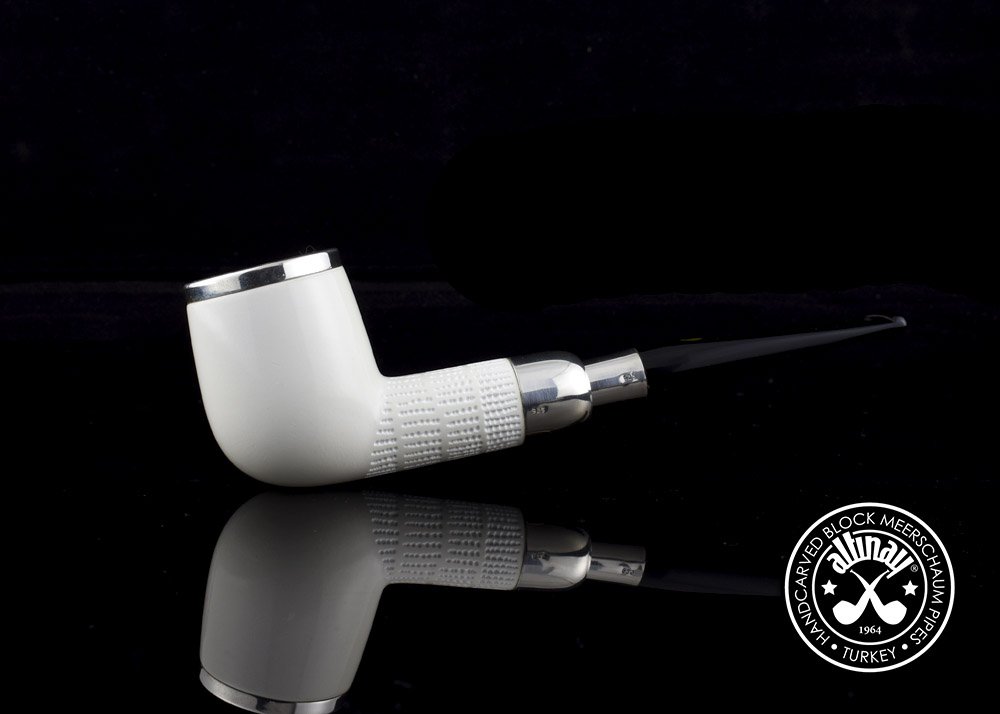altinay-spigot-billiard-meerschaumpfeife-silberring-2 image 2
