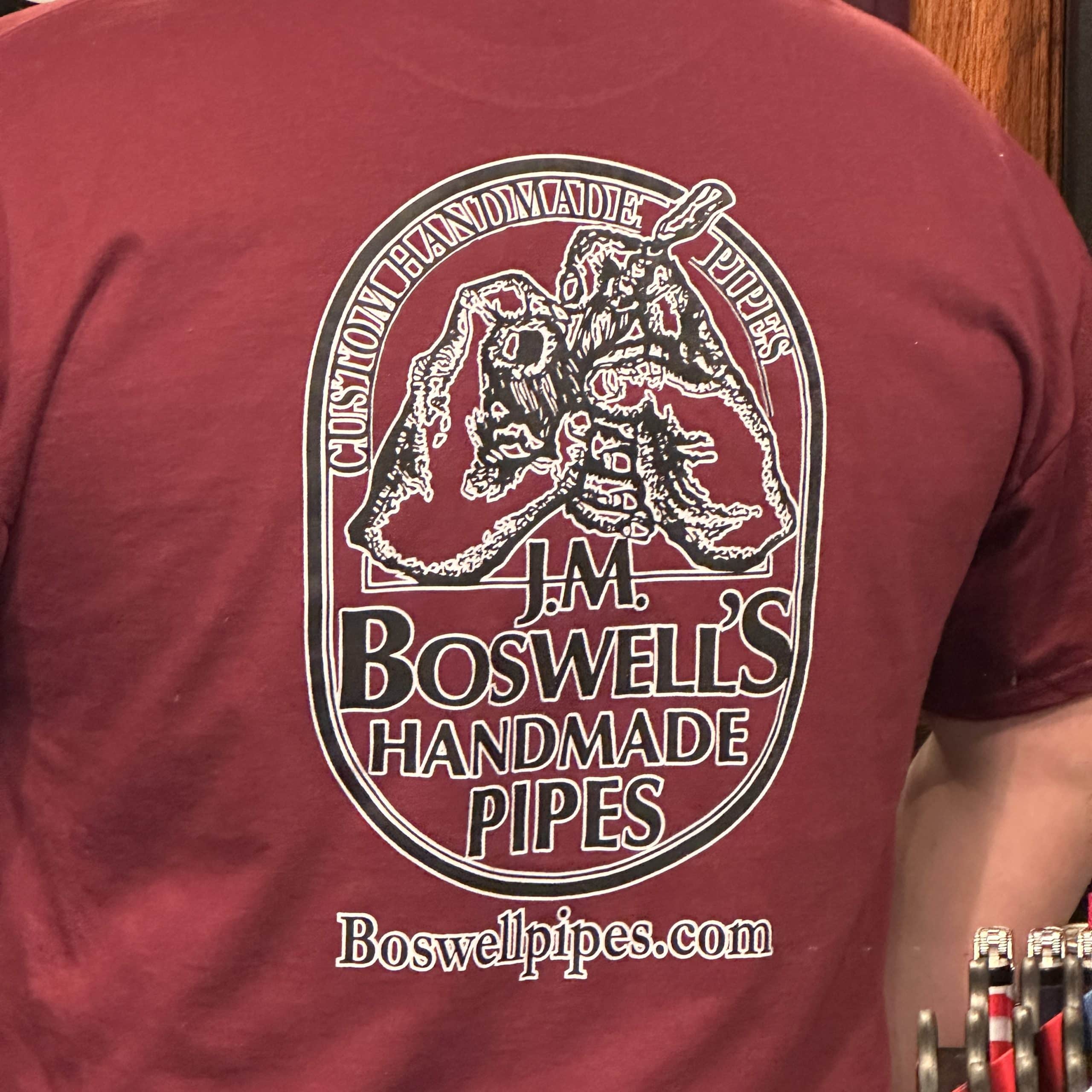 boswell-s-logo-t-shirt-burgundy-pfeifen-tabak-shirt image 2