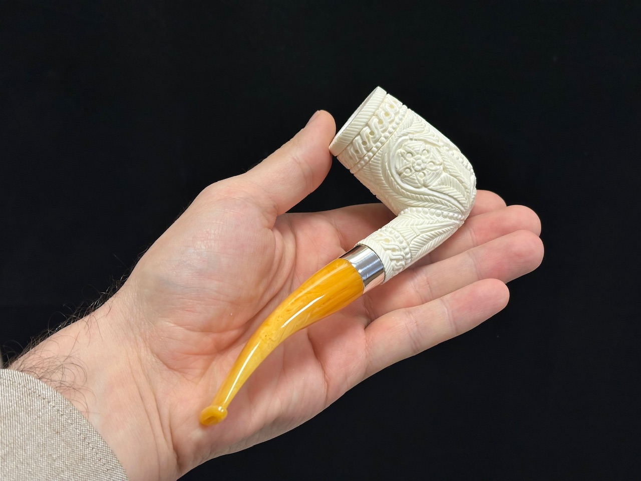 altinay-classic-billiard-meerschaumpfeife-mit-silberband-3 image 2