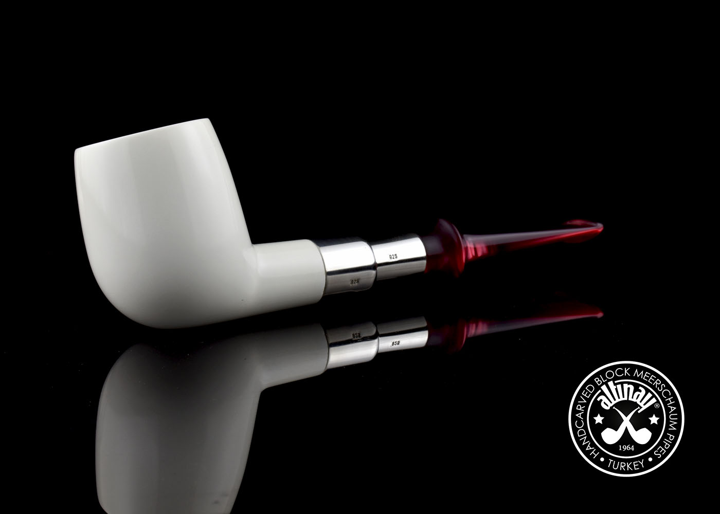 altinay-spigot-army-billiard-silver-spigot-pfeife-meerschaum image 6