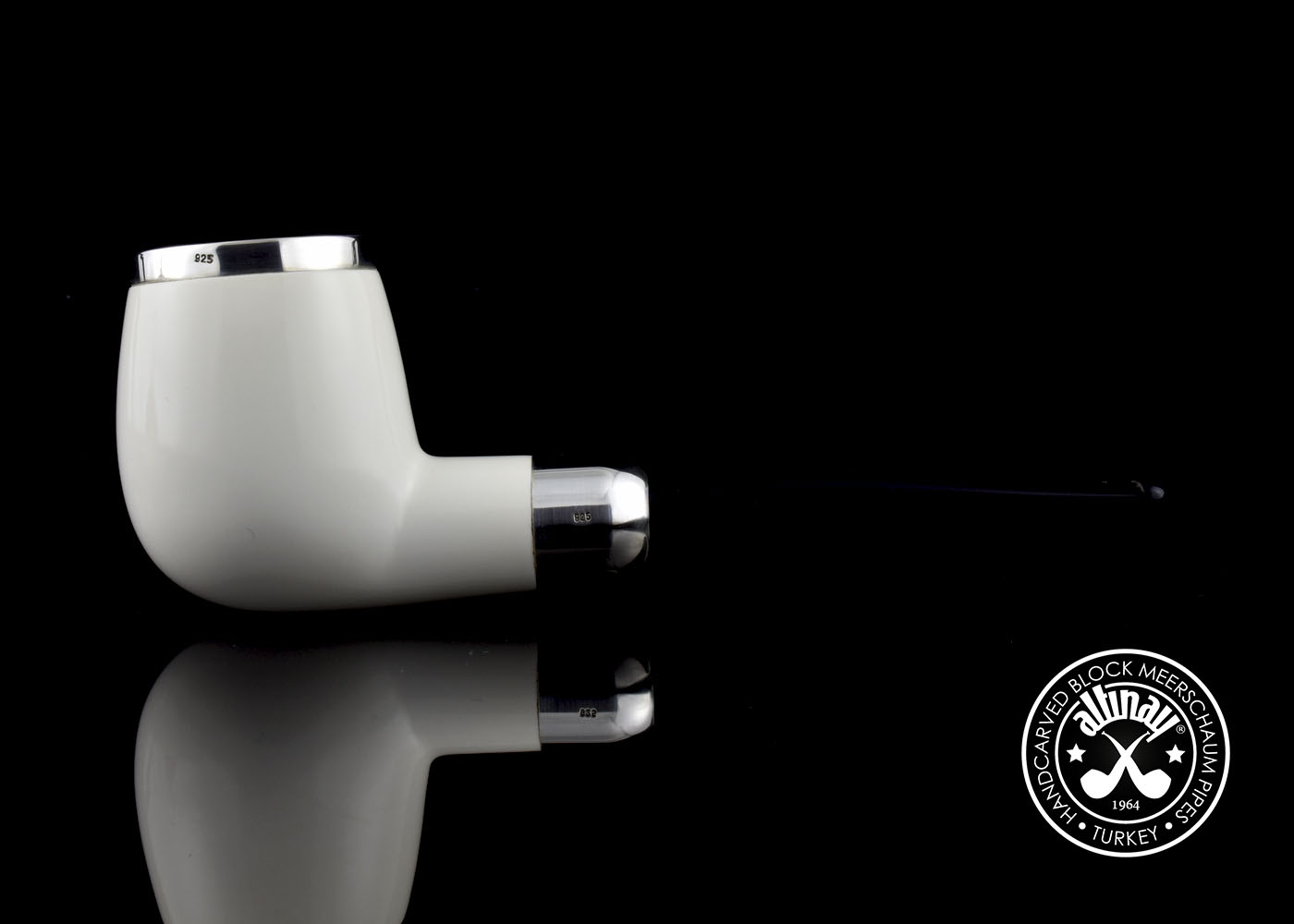 altinay-spigot-army-billiard-meerschaumpfeife-top-silber image 3