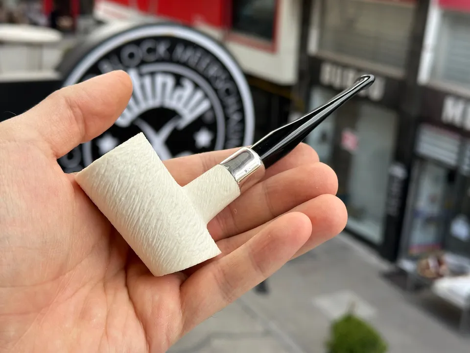 altinay-spigot-poker-meerschaumpfeife-silber-langer-stiel image 1