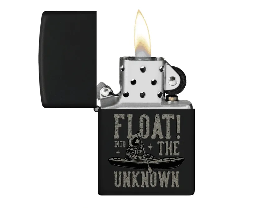 zippo-float-into-the-unknown-benzinfeuerzeug-black-matte image 1