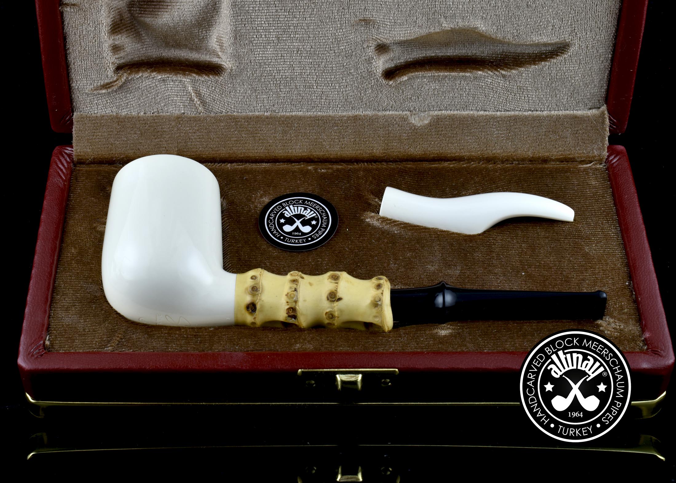 altinay-bamboo-billiard-meerschaumpfeife-48001-set-etui image 2
