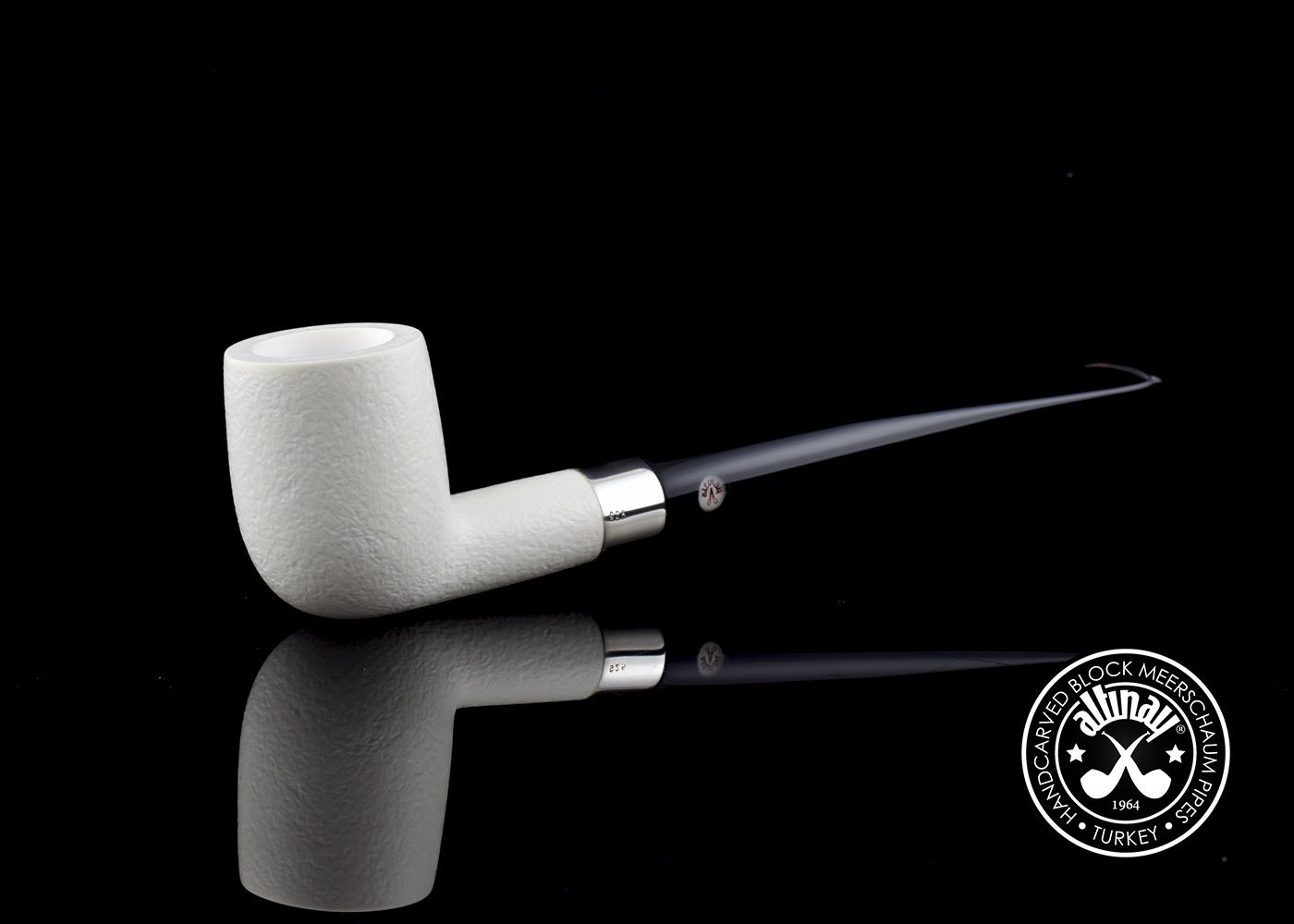 altinay-classic-bing-billiard-meerschaumpfeife-silberring image 2