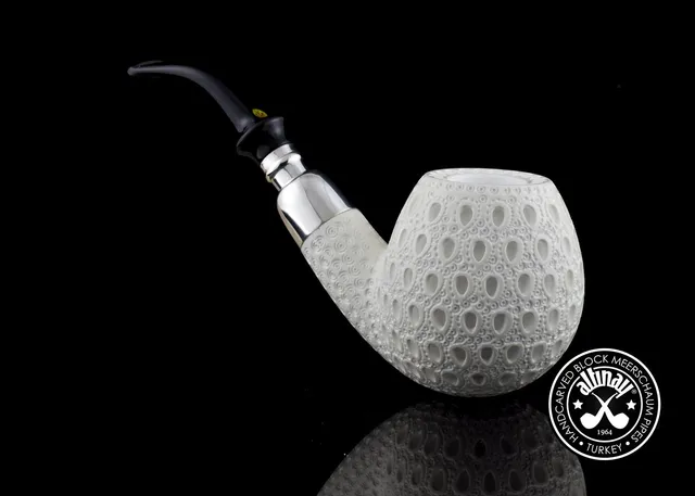 altinay-spigot-bent-apple-meerschaumpfeife-silber-spigot image 1