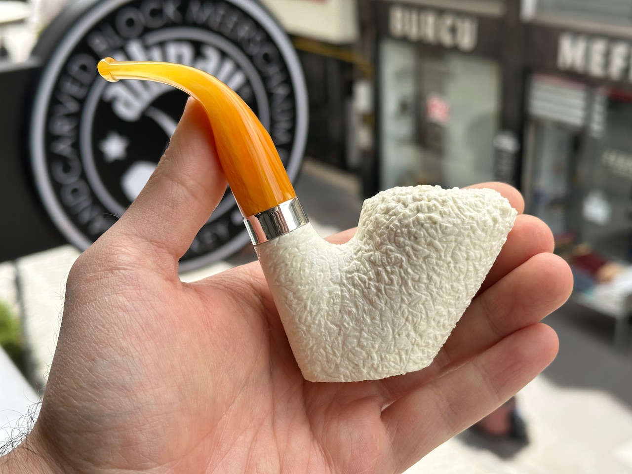 altinay-classic-sitter-meerschaumpfeife-silberband image 3