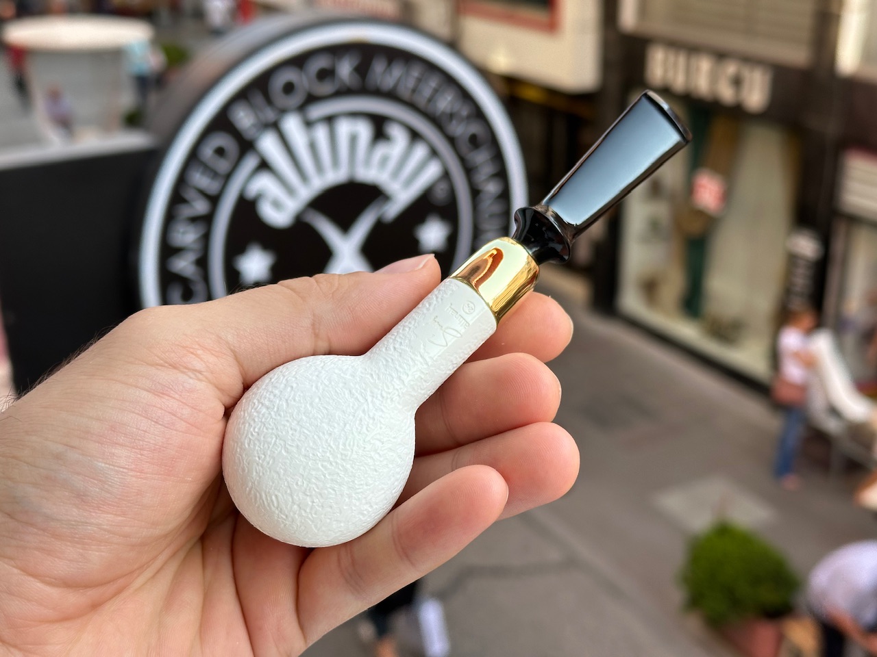 altinay-spigot-apple-brass-army-meerschaumpfeife image 4
