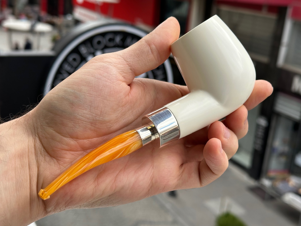 altinay-spigot-xl-billiard-meerschaumpfeife-silber-2 image 2