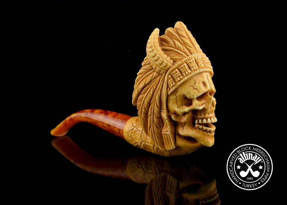 altinay-classic-skull-viking-meerschaumpfeife-figur image 1