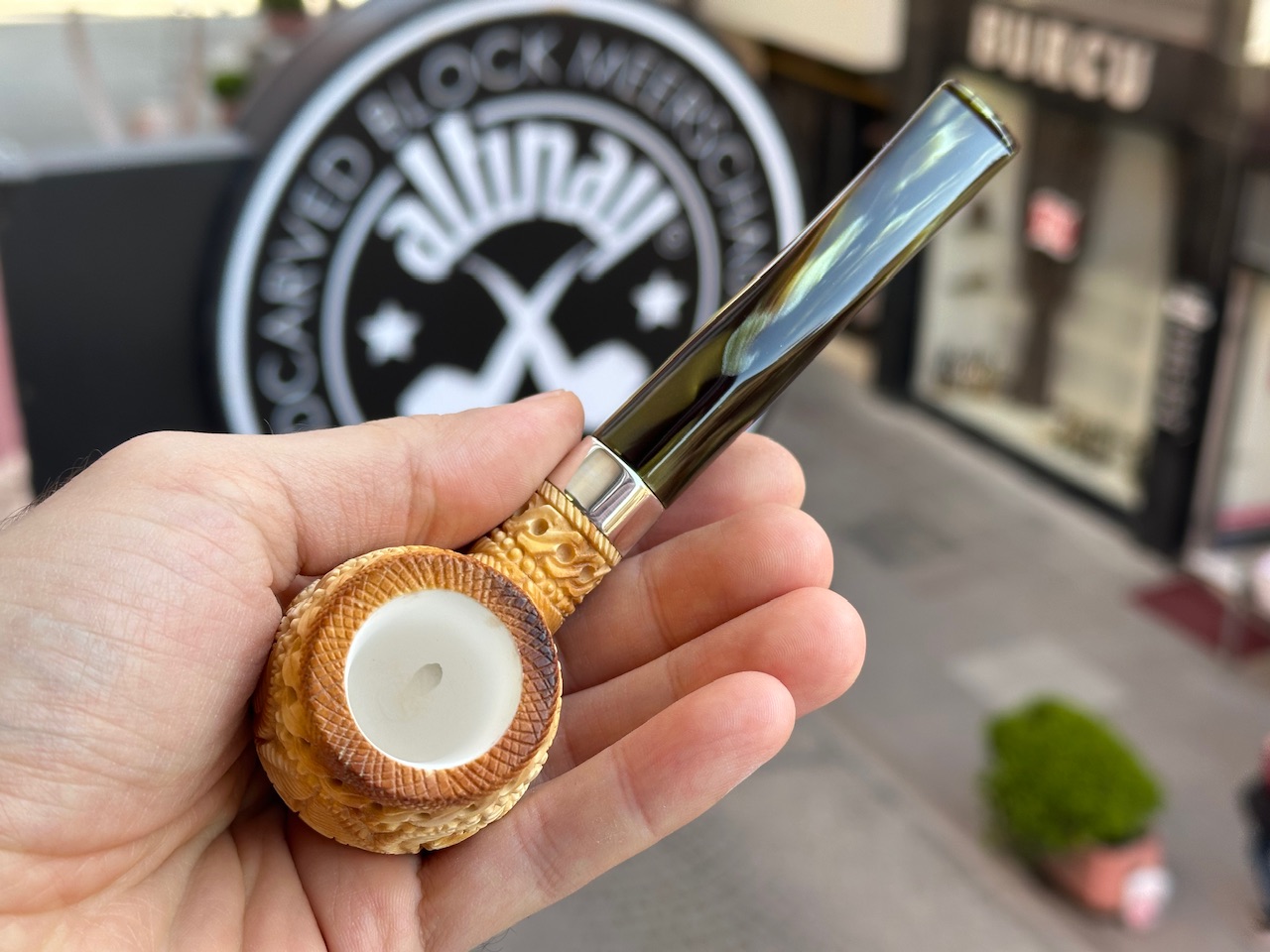 altinay-calcined-billiard-meerschaumpfeife-silberring image 5