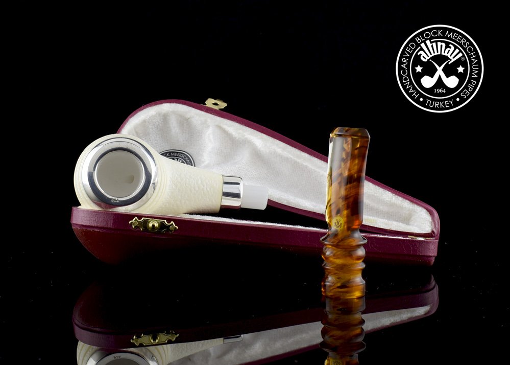 altinay-classic-top-silver-apple-meerschaumpfeife-silberband image 7