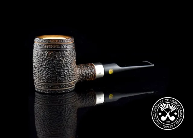 altinay-black-barrel-30098-tabakpfeife-meerschaum-silberband image 1