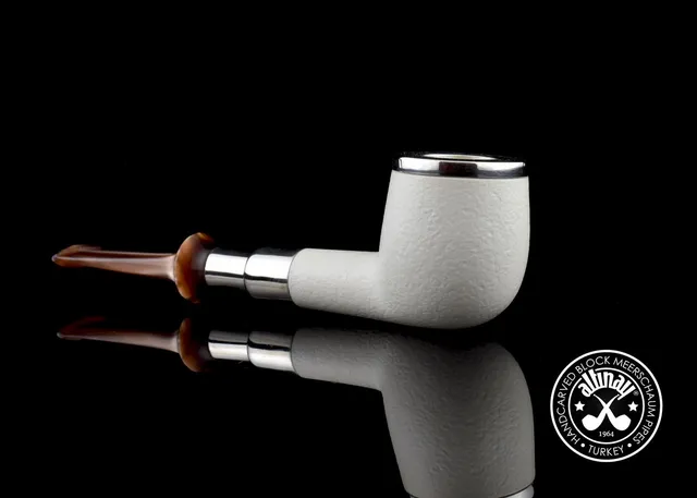 altinay-spigot-billiard-meerschaumpfeife-silber-top image 1