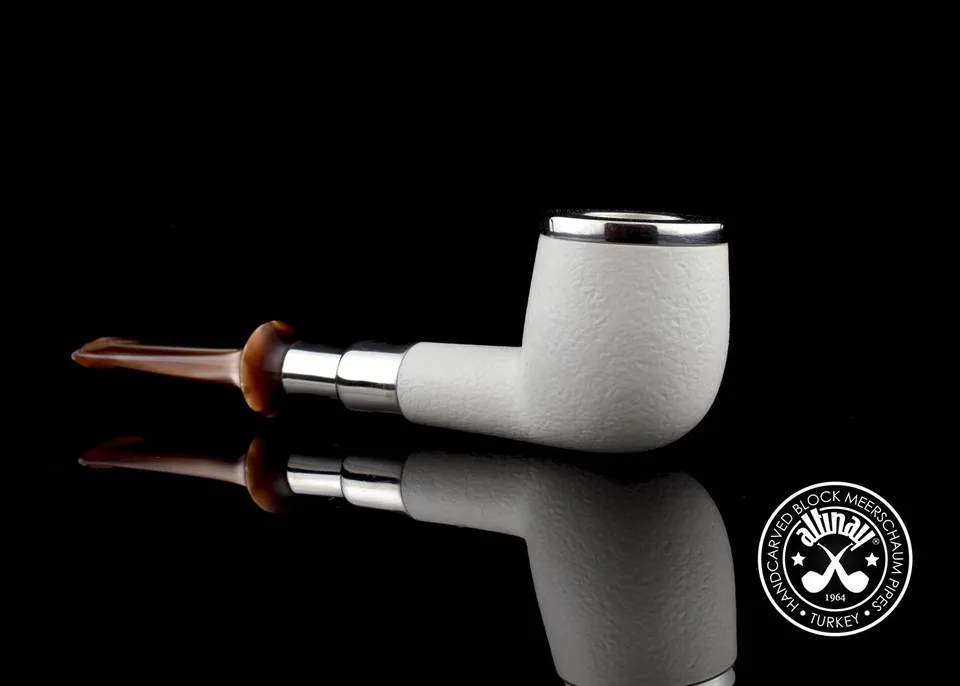 altinay-spigot-billiard-meerschaumpfeife-silber-top image 1