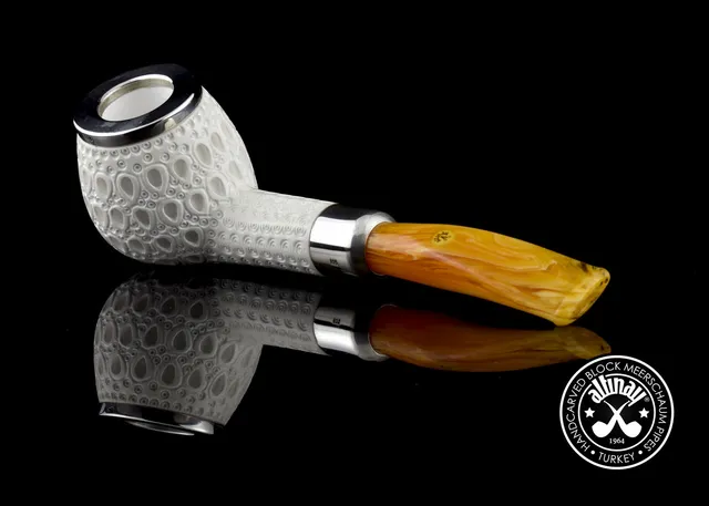 altinay-army-bent-apple-meerschaumpfeife-silber-gebogen image 1