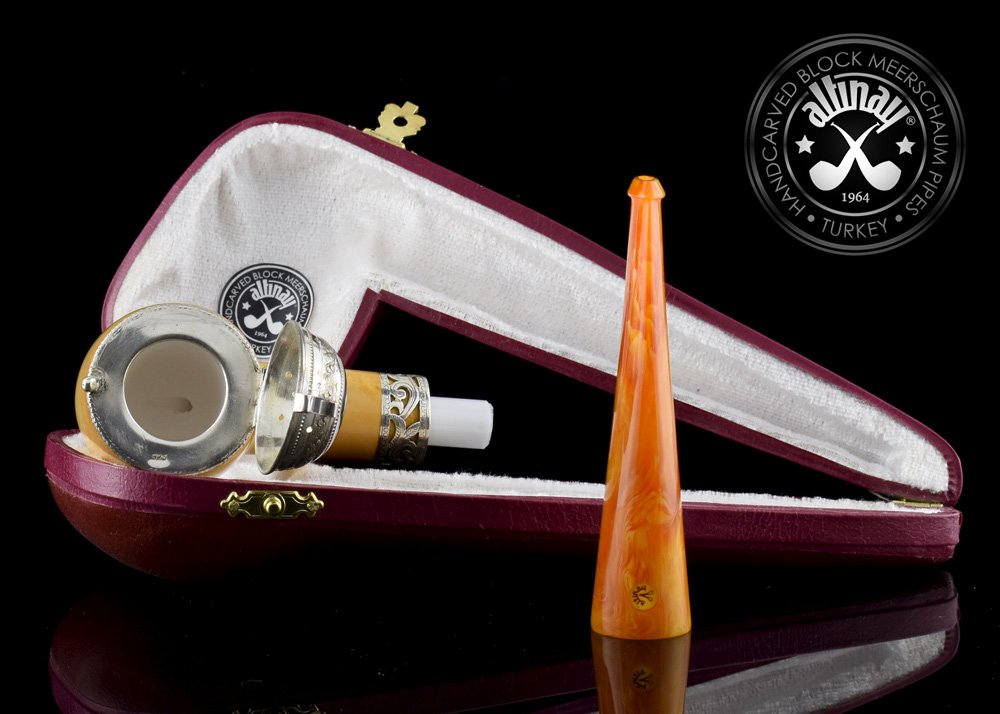 altinay-calcined-meerschaumpfeife-billiard-22812-silberdeckel image 4