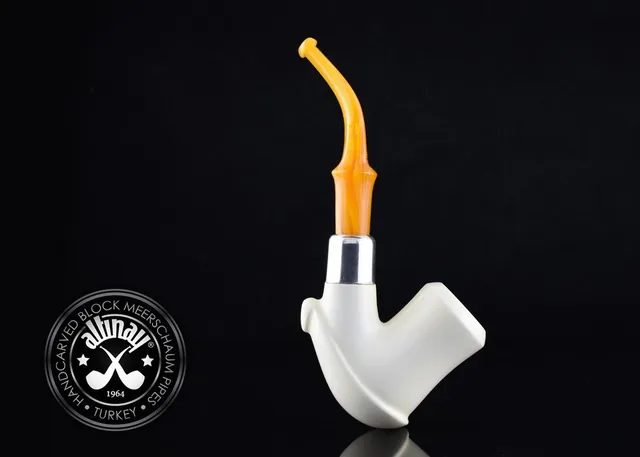 altinay-spigot-army-bent-silver-army-meerschaumpfeife-halbbent image 1