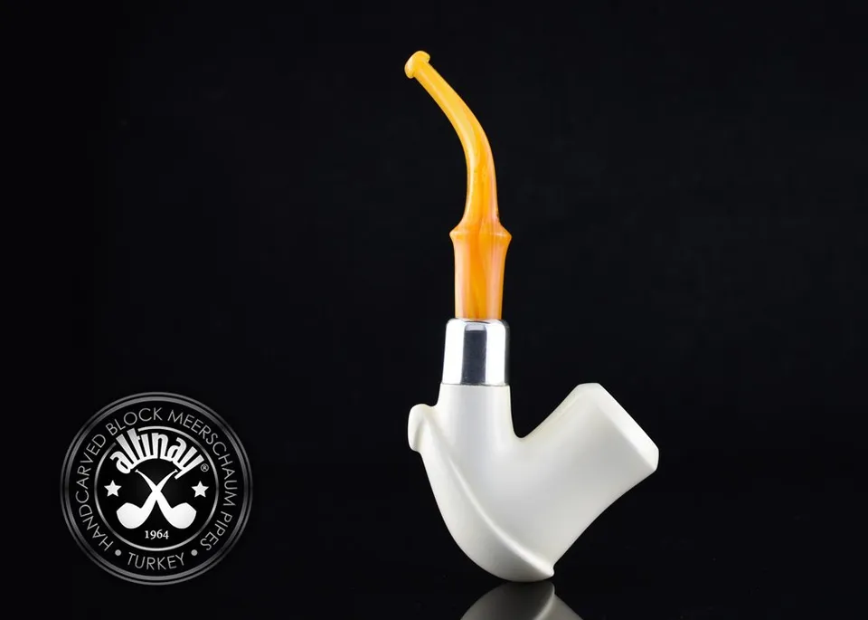 altinay-spigot-army-bent-silver-army-meerschaumpfeife-halbbent image 1