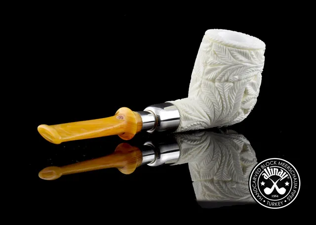 altinay-spigot-billiard-meerschaumpfeife-silber-gerade image 1