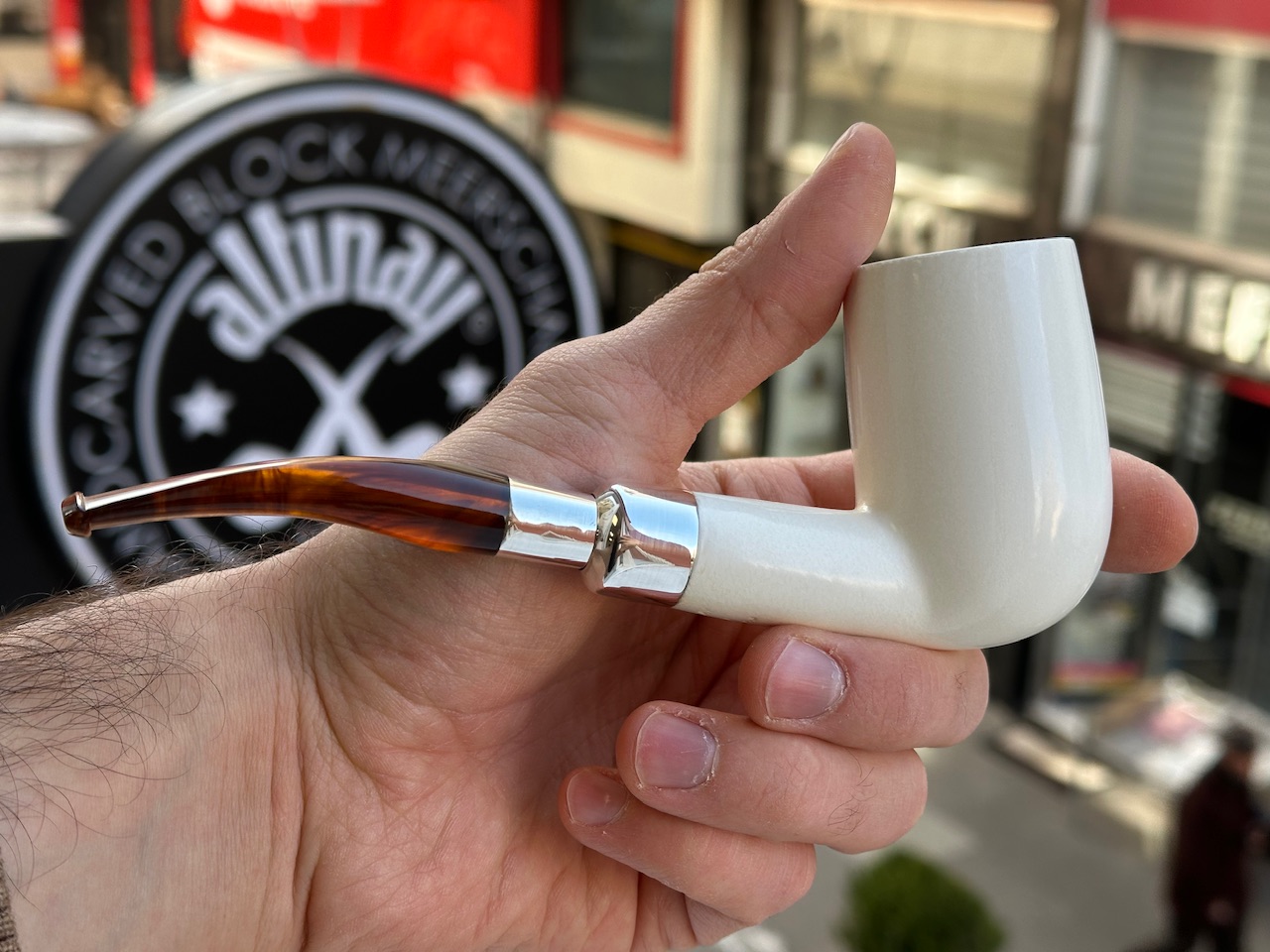 altinay-translucent-xl-billiard-meerschaumpfeife-silber-spigot image 3