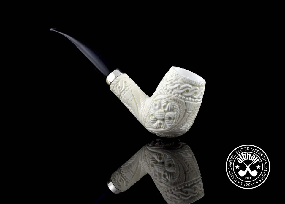 altinay-billiard-meerschaumpfeife-mit-silberband-tabakpfeife image 1