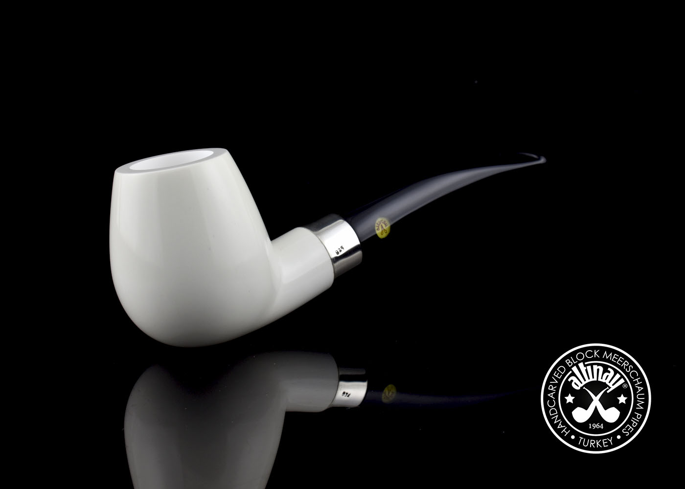 altinay-classic-brandy-meerschaumpfeife-mit-silberband image 1