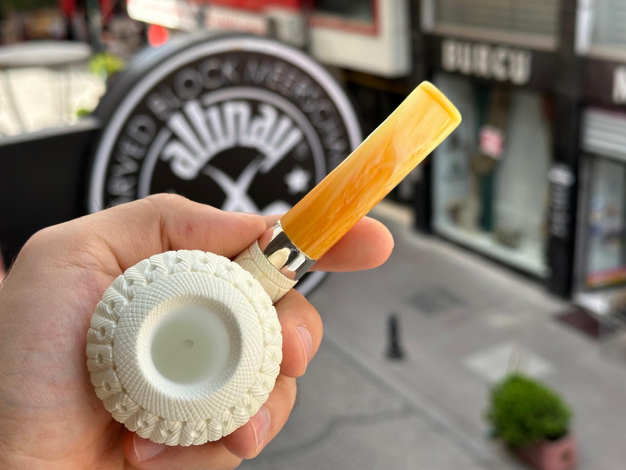 altinay-calabash-meerschaumpfeife-silberring image 4