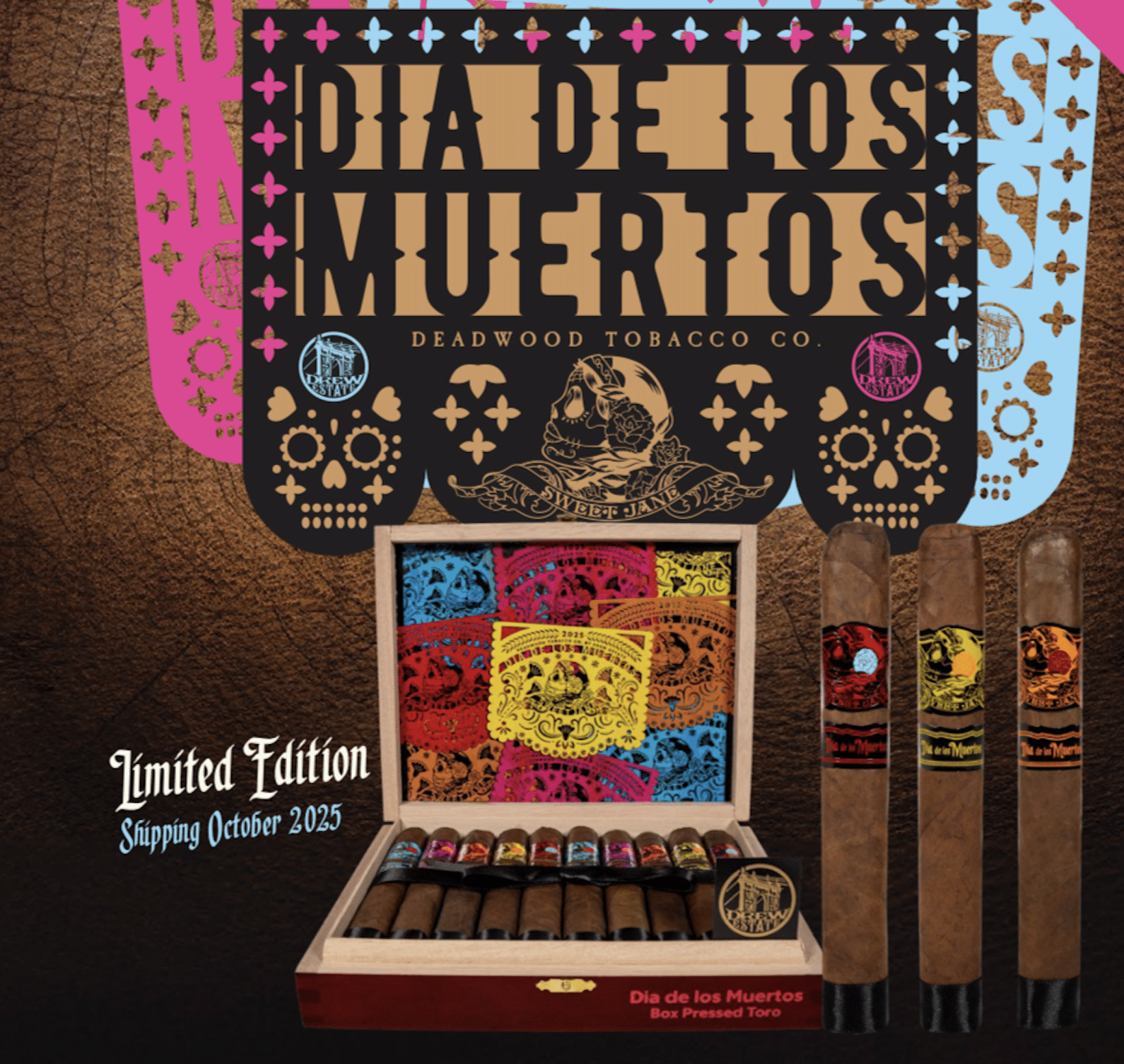 drew-estate-deadwood-sweet-jane-zigarre-dia-muertos-2025 image 1