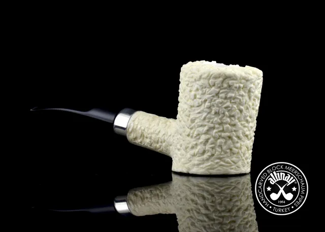 altinay-classic-poker-45524-meerschaumpfeife-rustiziert-silber image 1