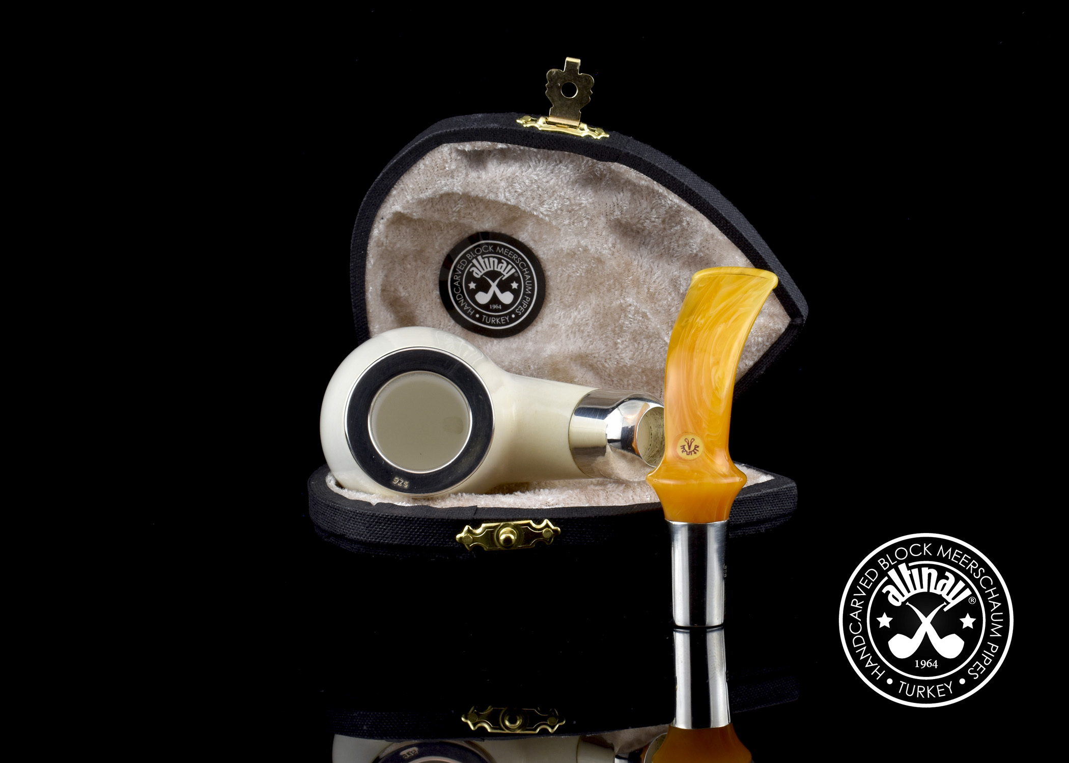 altinay-spigot-brandy-silber-meerschaumpfeife-bernstein image 5