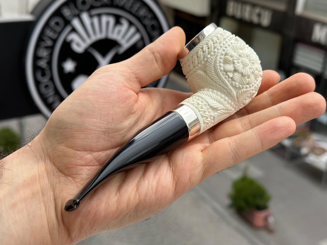 altinay-classic-apple-meerschaumpfeife-silberband image 2