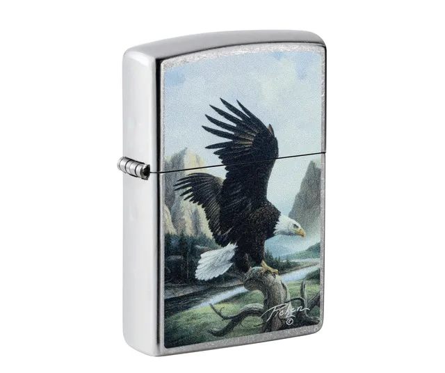 zippo-bald-eagle-street-chrome-feuerzeug-linda-pickens-adler image 1