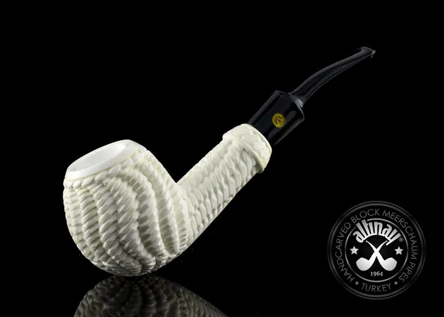 altinay-classic-apple-meerschaumpfeife-halbbent-geschnitzt image 1