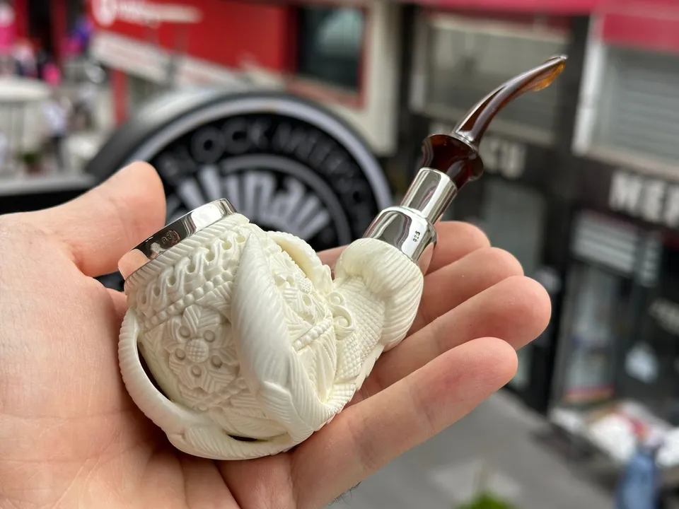 altinay-eagle-s-claw-top-silver-claw-spigot-meerschaumpfeife-silber-2 image 1
